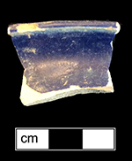 Possible porringer with Nevers blue tin glaze-TGEW vessel #3 -18CV83 Kings Reach Site c. 1690-1710